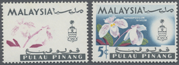 ** Malaiische Staaten - Penang: 1965, Orchids 5c. 'Paphiopedilum Niveum' With BLUE (background) And YEL - Penang