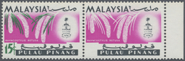 ** Malaiische Staaten - Penang: 1965, Orchids 15c. 'Rhynchostylis Retusa' Horiz. Pair From Right Margin - Penang