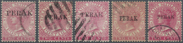 O Malaiische Staaten - Perak: 1884/1890, Straits Settlements QV 2c. Pale Or Bright Rose Wmkd. Crown CA - Perak