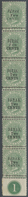 * Malaiische Staaten - Perak: 1891 2c. On 24c. Green Vertical Strip Of Six From 2nd Vertical Column Wi - Perak