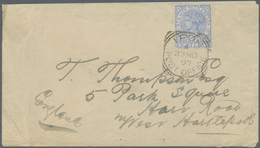 Br Malaiische Staaten - Perak: 1897 Cover From Ipoh To England Franked By Straits 1894 8c. Blue Tied By - Perak