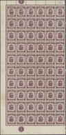 **/* Malaiische Staaten - Perak: 1900, Tiger Head 2c. Dull Purple And Brown Surch. 'One Cent.' In A Part - Perak