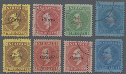 O Malaiische Staaten - Sarawak: 1899, Sir Charles Brooke Set Of Four Surcharged 2c. Or 4c. And Additio - Andere & Zonder Classificatie