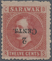 (*) Malaiische Staaten - Sarawak: 1899 "2 CENTS." On 12c. Red On Pale Rose, Variety OVERPRINT INVERTED, - Sonstige & Ohne Zuordnung