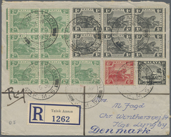 Br Malaiische Staaten - Perak: 1936 Destination DENMARK: Registered Cover From Telok Anson, Perak To Ly - Perak