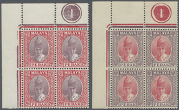 **/* Malaiische Staaten - Perak: 1938/1941, Sultan Iskander Definitives Twelve Different Blocks Of Four E - Perak