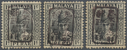 */O Malaiische Staaten - Perak: General Issues, 1942, Small Seal In Brown On Perak 1 C., Unused Mounted - Perak