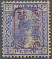 * Malaiische Staaten - Perak: General Issues, 1942, Small Seal In Red On Perak 15 C., Unused Mounted M - Perak