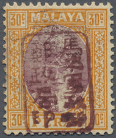 * Malaiische Staaten - Perak: General Issues, 1942, Small Seal In Brown On Perak 30 C., Unused Mounted - Perak