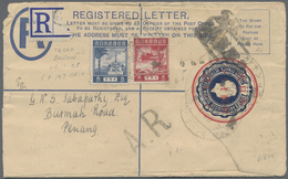 GA Malaiische Staaten - Perak: General Issues, Used In Perak, 1942, Straits Registration Envelope 15 C. - Perak