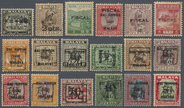 * Malaiische Staaten - Perak: Fiscals, General Issues, 1942, Six Different Values Ovpt. "FISCAL" Inc. - Perak