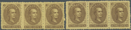 * Malaiische Staaten - Sarawak: 1869, Sir James Brooke 3c. Brown On Yellow In Two Horiz. Strips Of Thr - Other & Unclassified