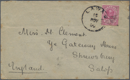 Br Malaiische Staaten - Sarawak: 1909 LAWAS: Cover To England Via Labuan And Singapore Franked By 1899 - Sonstige & Ohne Zuordnung