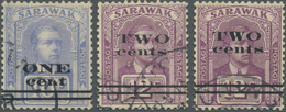 O Malaiische Staaten - Sarawak: 1923, Sir Charles Vyner Brooke 1st Printing Surcharges (bars 1¼ Mm Apa - Autres & Non Classés