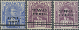 * Malaiische Staaten - Sarawak: 1923, Sir Charles Vyner Brooke 2nd Printing Surcharges (bars ¾ Mm Apar - Andere & Zonder Classificatie