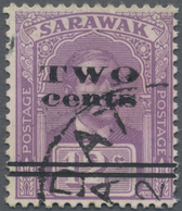 O Malaiische Staaten - Sarawak: 1923, Sir Charles Vyner Brooke 2nd Printing Surcharge (bars ¾ Mm Apart - Other & Unclassified