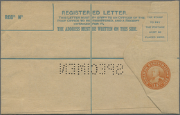 GA Malaiische Staaten - Sarawak: 1934, 15 C Orange Registered Postal Stationery Envelope, Size 151x94mm - Other & Unclassified