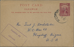 GA Malaiische Staaten - Sarawak: 1940, 6 C Carmine Postal Stationery Card From KUCHING, 19.JAN 1940, Al - Andere & Zonder Classificatie