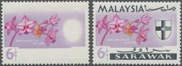 ** Malaiische Staaten - Sarawak: 1965, Orchids 6c. 'Spathoglottis Plicata' With BLACK OMITTED (country - Other & Unclassified