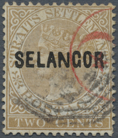 O Malaiische Staaten - Selangor: 1881, Straits Settlements QV 2c. Brown With Wmk. Crown CC With Black - Selangor