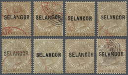 O Malaiische Staaten - Selangor: 1882/1883, Straits Settlements QV 2c. Brown With Wmk. Crown CA Eight - Selangor