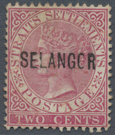 O Malaiische Staaten - Selangor: 1885, Straits Settlements QV 2c. Pale Rose With 'SELANGOR' Opt. In Ty - Selangor