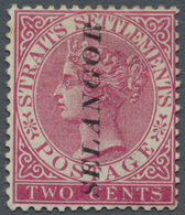 * Malaiische Staaten - Selangor: 1889, Straits Settlements QV 2c. Pale Rose With Wmk. Crown CA With Ve - Selangor