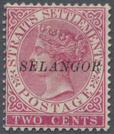 * Malaiische Staaten - Selangor: 1885-91 2c. Bright Rose Overprinted Type 34, Mounte Mint, Fresh And F - Selangor