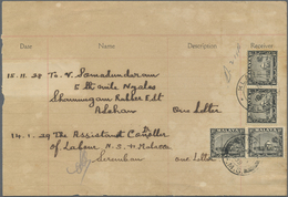 Br Malaiische Staaten - Selangor: 1938, 1 C Black Mosque, 6 Stamps On Private Certificate Of Posting 3 - Selangor