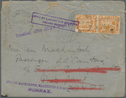 Br Malaiische Staaten - Selangor: 1938, 2 X 4 C Orange Multiple Franking On Cover With Machine Slogan C - Selangor