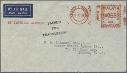 Br Malaiische Staaten - Selangor: 1939, 55 Cents Meter Airmail Cover From KUALA LUMPUR, 17.X 39, Along - Selangor