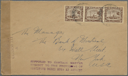 Br Malaiische Staaten - Selangor: 1941, 3 X 5 C Brown, Multiple Franking On Cover From BRICKFIELDS ROAD - Selangor