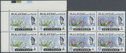 ** Malaiische Staaten - Selangor: 1965, Orchids 10c. 'Arachnanthe Moschifera' Block Of Four From Upper - Selangor