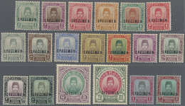 * Malaiische Staaten - Trengganu: 1910/1919, Sultan Zain Ul Ab Din Complete Set Of 19 Incl. $5 Green/d - Trengganu