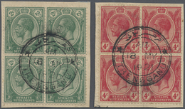 Brfst Malaiische Staaten - Trengganu: STRAITS SETTLEMENTS USED IN TRENGGANU: 1921, KGV Heads 2c. Green And - Trengganu