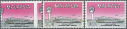 ** Malaysia: 1965, Opening Of International Airport Kuala Lumpur 30c. Two Stamps Incl. One With SHIFTED - Malesia (1964-...)