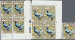 ** Malaysia: 1965, Birds 30c. 'Blue-backed Fairy Bluebird' (Irena Puella) With SHIFTED BLACK To Right I - Malesia (1964-...)