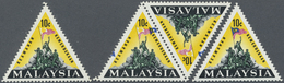 ** Malaysia: 1966, National Monument Kuala Lumpur 10c. With BLUE OMITTED (top Of Flag) And A Horizontal - Malesia (1964-...)