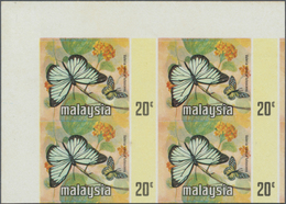 ** Malaysia: 1971, Butterflies Set Of Seven For The Different Malayan States With BLACK OMITTED (countr - Malesia (1964-...)