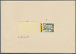 (*) Malaysia: 1966, First Malaysia Plan 15c. 'Irrigation' IMPERFORATE PROOF Affixed Into Official Presen - Malaysia (1964-...)