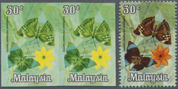 ** Malaysia: 1970, Butterflies 30c. 'Zeuxidia Amethystus Amethystus' Horizontal Imperforate PROGRESSIVE - Maleisië (1964-...)