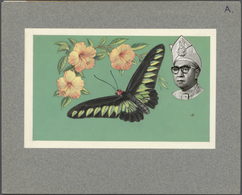 Malaysia: 1970, Butterflies $2 'Trogonoptera Brookiana Albescens' ORIGINAL ARTWORK (149 X 88mm) Affi - Malaysia (1964-...)