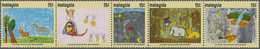 (*) Malaysia: 1971, 25 Years UNICEF (children Paintings) Complete Set Of Five Values In Imperforate COLO - Maleisië (1964-...)