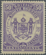 * Nordborneo: 1886, Coat Of Arms 50c. Violet Mint Lightly Hinged With Minor Horiz. Crease At Top, Scar - Noord Borneo (...-1963)