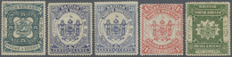 * Nordborneo: 1888/1892, Coat Of Arms (Postage&Revenue) Set ½c. Magenta To $2 Dull Green With Addition - Noord Borneo (...-1963)