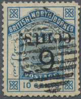 O Nordborneo: 1891, Coat Of Arms 10c. Blue (Postage) With INVERTED Surcharge In Black '6 Cents.' Fine - North Borneo (...-1963)