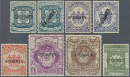 */(*) Nordborneo: 1894, Coat Of Arms Set Of Six With Black SPECIMEN Opt. (mint Hinged) And Additional The - North Borneo (...-1963)