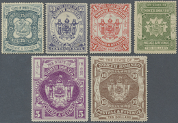 * Nordborneo: 1894, Coat Of Arms Set Of Six 25c. To $10 Mint Hinged, Scarce Set, SG. £ 650 - Noord Borneo (...-1963)