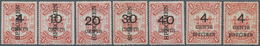 * Nordborneo: 1895, Coat Of Arms $1 Scarlet Set Of Five With Different Surcharges 4c. To 40c. All With - North Borneo (...-1963)