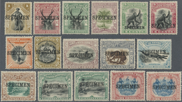 * Nordborneo: 1897/1902, Pictorial Definitives Complete Set Of 16 Incl. The Two Corrected Stamps 18c. - Borneo Del Nord (...-1963)